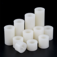 Entretoises rondes en nylon ABS M2.5 M3 M4 M5 M6 M8 M10, vis et boulons en plastique, longueurs 5mm 8mm 10mm 12mm 15mm 18mm 20mm 25mm 30mm
