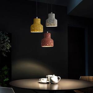 Petite suspension industrielle moderne en béton avec motif creux imprimé en 3D pour décor de café et de restaurant - Product Image 3