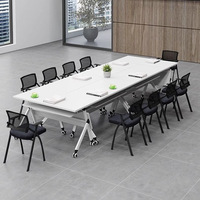 Table de formation mobile et silencieuse en PVC, multi-usage, pliable, simple, pour bureau et conférence, nouvelle collection