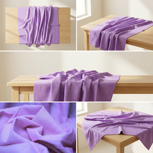 Tela de Algodón Khadi 100% Orgánica de Alta Calidad, Tejida a Mano, Ecológica, Color Morado Sólido, 60GSM, Ligera, Transpirable, de Secado Rápido, 150D - Product Image 3