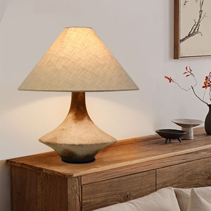 Lámpara <span class=keywords><strong>de</strong></span> Mesa <span class=keywords><strong>de</strong></span> <span class=keywords><strong>Cerámica</strong></span> Wabi-Sabi, Lámpara Decorativa <span class=keywords><strong>de</strong></span> <span class=keywords><strong>Cerámica</strong></span> Antigua Hecha a Mano para Hotel, Sala <span class=keywords><strong>de</strong></span> Estar, Escritorio - Product Image 4