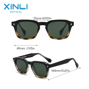 Diamond Face Shape Acetate <b>Square</b> <b>Sunglasses</b> TR90 <b>Frame</b> Polarized UV400 Shades Custom Logo for Men Women Unisex Daily - Product Image 2