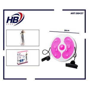 Disco de torsión de cintura con cuerda de tracción Magenta, herramienta de fitness circular - Product Image 3