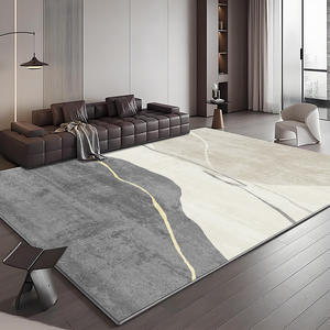 Alfombra Moderna de Terciopelo Cristal, Rectangular, con Patrón Abstracto, Antideslizante, para Sala de Estar, Dormitorio, Estilo Nórdico Minimalista 2025 - Product Image 2