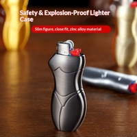YF909-J5 Coque de protection créative en alliage métallique minimaliste moderne pour briquet J5, vente en gros usine de Wenzhou