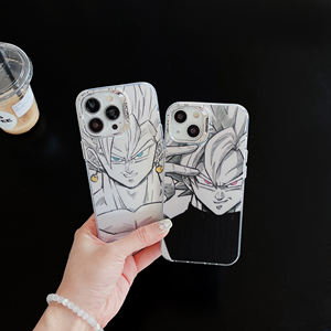 Nouvelle coque de téléphone en TPU PC résistant à l'impression UV, style anime chinois, Dragon Ball <span class=keywords><strong>Vegeta</strong></span>, carton blanc et noir, pour <span class=keywords><strong>iPhone</strong></span> 15 Pro Max 14 13 - Product Image 5