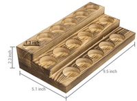 Support de présentation d'huiles essentielles en bois sur 3 niveaux, organisateur d'huiles essentielles en bois pour 17 flacons