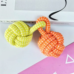 ของเล่นเชือกสำหรับสุนัข ทนทาน ทำจากผ้าฝ้าย ขนาดเส้นผ่านศูนย์กลาง 6 ซม. สำหรับสุนัขขนาดเล็กถึงกลาง ของเล่นสำหรับเคี้ยว เล่น แก้เบื่อ ช่วยดูแลฟัน - Product Image 3
