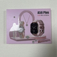 Montre connectée A58 Plus pour femme, modèle exclusif, best-seller transfrontalier, avec fonction d'appel et suivi de la fréquence cardiaque