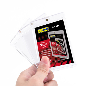 35PT 55PT 75PT 100PT 130PT 180PT Transparante One Touch <span class=keywords><strong>Hard</strong></span> Case Magnetische Kaarthouder Met Sterkere Magneet voor Trading Cards - Product Image 5