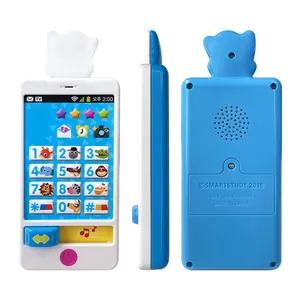 어린이 생일 선물을위한 17 개의 버튼이있는 미니 플라스틱 척 놀이 장난감 스마트 휴대 전화