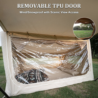 Tenda Tiup Lapis Ganda Empat Musim Desain Baru 4.5, Ukuran Besar, Jendela Transparan TPU, Pembukaan Otomatis Cepat, Satu Kamar Tidur