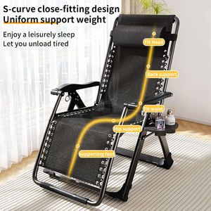 เก้าอี้เลานจ์ชายหาดแบบพับได้เก้าอี้ตั้งแคมป์แบบพกพาปรับเอนได้เก้าอี้กลางแจ้งไร้แรงโน้มถ่วง - Product Image 3