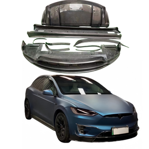 Nouveau kit carrosserie en Fiber de carbone pour Tesla modèle <span class=keywords><strong>X</strong></span> 60D 75D 90D lèvre avant diffuseur arrière aile pare-chocs Type pièces de voiture - Product Image 1
