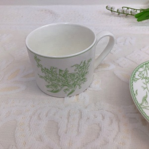แก้วกาแฟเซรามิคพร้อมจานรองลายดอกลิลลี่แห่งหุบเขา สไตล์ยุโรปย้อนยุค ลดราคาพิเศษ - Product Image 3