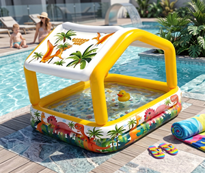 <span class=keywords><strong>Piscina</strong></span> <span class=keywords><strong>Inflable</strong></span> al por Mayor <span class=keywords><strong>con</strong></span> Toldo Parasol, Temática de Dinosaurios, <span class=keywords><strong>Piscina</strong></span> de PVC <span class=keywords><strong>para</strong></span> Bebés, <span class=keywords><strong>Piscina</strong></span> de Agua <span class=keywords><strong>para</strong></span> Jardín Exterior - Product Image 3