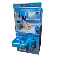 Mini-grue à griffes ludique pour poupées - Machine de jeu vidéo avec construction en métal et plastique, version anglaise pour centres de jeux pour enfants