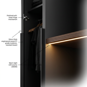 Customized Modern Style Freestanding Walk-In Bedroom Cabinet Luxury Walk-In <strong>Wardrobe</strong> For Apartment Hotel Use Lightweight - Product Image 3