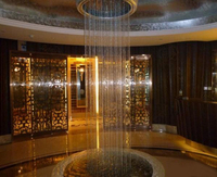 Fontaine à rideau d'eau numérique, cascade extérieure, conception personnalisée, projet commercial