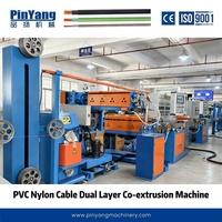 Máquina de coextrusión de cable de nailon Pinyang THHN, extrusora de doble capa de PVC y nailon para cable de construcción con revestimiento de nailon