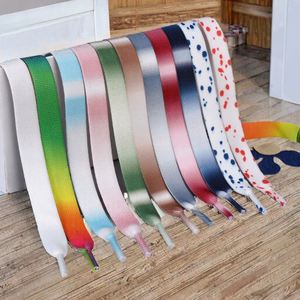 2025 New Design 12mm Flat Casual Style Polyester Shoelaces Colorful 130-140cm Shoe <b>Laces</b> for Sneakers Pair - Product Image 2