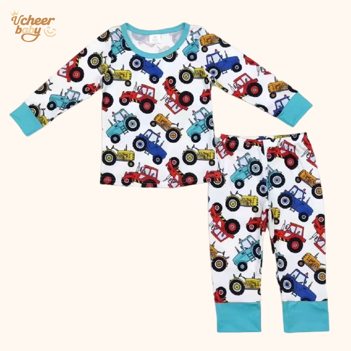 Baby Kids Casual Print Clothing Sets-Bamboo Viscose & Spandex Fabric