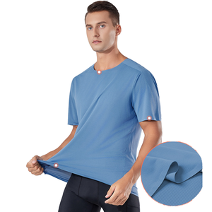 T-shirt personnalisé à séchage rapide, motif uni, décontracté, pour homme, col rond, pour la course, la gym et les activités de plein air - Product Image 1