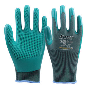 Gants de travail personnalisés XINGYU avec logo, polyester, coton, élasthanne, soie, <span class=keywords><strong>latex</strong></span>, revêtement gaufré, sécurité, doublure en nylon, gants de travail enduits de <span class=keywords><strong>latex</strong></span> - Product Image 1