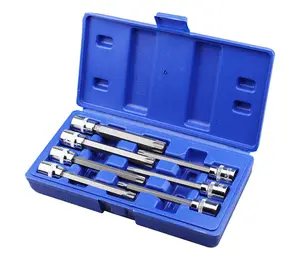 トルクソケットレンチ六角アレンキー3-10mm用7pc3/8エクストラロング六角ビットソケットセット - Product Image 1