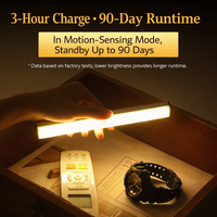 Lumière LED à détecteur de mouvement sans fil, lumière nocturne LED rechargeable de type C, lampe de placard, lampe de garde-robe, rétroéclairage d'escalier pour la cuisine