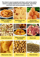 Machine à assaisonnement pour en-cas en acier inoxydable, machine à mélanger et à enrober les chips de maïs soufflé, les chips de pommes de terre, les noix de cajou, les cacahuètes