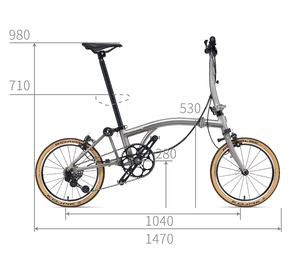 Xe đạp gấp ACEOFFIX S5 8KG siêu nhẹ 16 inch, khung hợp kim nhôm cao cấp, tay lái và yên xe bằng sợi carbon - Product Image 2