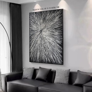 2025 Bán Buôn Tùy Chỉnh Tường Trừu Tượng Nghệ Thuật Wabi Sabi Khách Sạn Tường Nghệ Thuật 100% Handmade 3D Kết Cấu Thạch Cao Sơn - Product Image 3