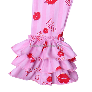 מפעל הסיטונאי מודפס מכנסי שטיחים בסתיו חורף ילדה פעוטות בוטיק חלב רך משי מותניים - Product Image 4