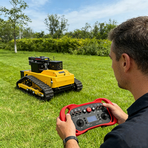 Hot Sale Fast Delivery Ack-500mm Zero Turn Grass Cut Flail Remote Control Crawler Lawn Mower for Golf Course Ack550D Robot Lawn - Product Image 1