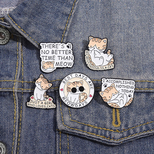 Lettere di spille in metallo per gatti personalizzate Il mio migliore amico è un gatto divertente spilla con spilla smaltata regali creativi per bambini che gli <span class=keywords><strong>amici</strong></span> usano Souvenir - Product Image 1
