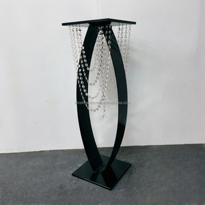 Soporte de Flores Negro Moderno de Gran Venta para Bodas, Decoración de Mesa Principal y Guía de Pasillo, Adorno Nupcial - Product Image 6