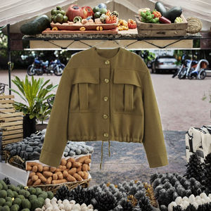 Chaqueta de poliéster tejida con botones y manga larga para mujer, estilo vintage, nueva colección de verano, con cuello y botonadura sencilla. - Product Image 4