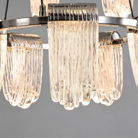 Lampe suspendue ronde en verre minimaliste moderne de luxe, style nordique simple, lustre pour restaurant