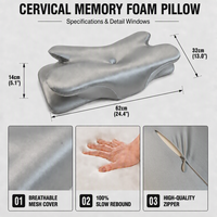 Oreiller moderne en mousse à mémoire de forme pour dormeurs sur le côté, le dos ou le ventre, soutien cervical profilé, rebond lent, OEM ODM pour lit