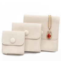 Sacs d'emballage de bijoux personnalisés pliés velours petite pochette de bijoux en microfibre à rabat enveloppe Chic