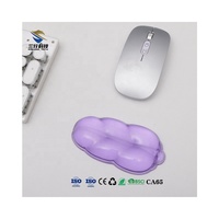 Tapis de souris transparent en gel, forme d'ours de dessin animé, motif cristal à changement progressif, Kawaii, résistant à l'eau, avec repose-poignet, pour le gaming, la maison et le bureau