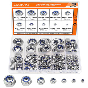 Stainless Steel Hex HexagonNut Customized <strong>Hexagon</strong> Aluminum Stainless Steel Nylon <strong>Insert</strong> Lock Nuts