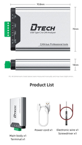 Analyseur de Messages CAN Bus USB DTECH IOT5062 pour le Débogage CAN Automobile - Product Image 6