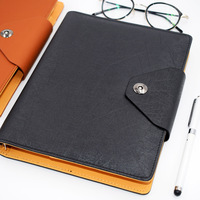 FSC Premium personnalisé A5 planificateur de luxe 6 reliure à anneaux Journal Journal à feuilles mobiles Cahier en cuir pour cadeau