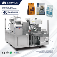 Machine d'emballage automatique multifonction LINPACK pour aliments pour animaux de compagnie, nourriture pour chats et chiens, en-cas, sachets préformés à soufflet, emballage Doypack
