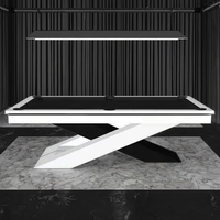 Hochwertiger Moderner Luxus-Billardtisch aus Schiefer 7/8/9 Fuß Maßgefertigt 9-Ball-Pooltisch Echte Leder-Taschen Massivholz-Schienen Professionell für Innenräume