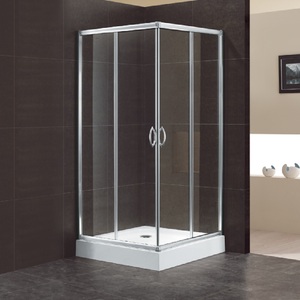 Oferta Especial: <span class=keywords><strong>Mampara</strong></span> de <span class=keywords><strong>Ducha</strong></span> Frontal Económica con Marco y Puerta Corredera para Uso en Hoteles, con Cristal Templado - Product Image 3
