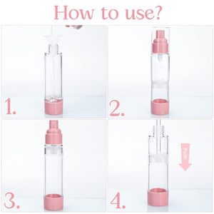 Botella de Lujo Personalizada Vacía con Bomba Airless de PP/Acrílico, Esmerilada, para Crema, Loción, Suero Cosmético, de 15ml, 30ml, 50ml, 100ml, con Impresión Serigrafiada - Product Image 4