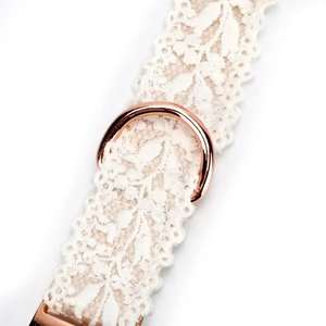 Conjunto de <span class=keywords><strong>Collar</strong></span> de Perro de Encaje Blanco Personalizado, <span class=keywords><strong>Collar</strong></span> de Mascota Floral de Moda para Boda, Conjunto de Correa y Arnés de Perro Ajustable Bordado Artístico - Product Image 6